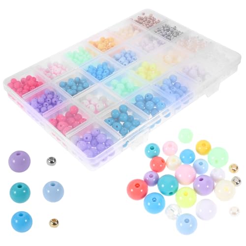 BELLIFFY Schachtel Mit Acrylperlen Zum Basteln Von Halsketten Und Armbändern Lose Perlen Für Schmuckherstellung Runde Perlen Zum Selbermachen BELLIFFY Schachtel Mit Acrylperlen Zum Basteln Von Halsketten Und Armbändern Lose Perlen Für Schmuckherstellung Runde Perlen Zum Selbermachen von BELLIFFY