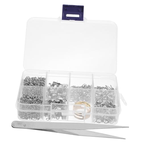 BELLIFFY 1 Box Karabinerverschluss Verlängerungskettenverschlüsse Zur Armbandherstellung, Kette Zur Schmuckherstellung, Biegeringe Zur Schmuckherstellung, Biegering, Schmuckhalsketten von BELLIFFY