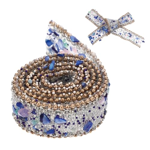 BELLIFFY 1 Rolle Dekorativer Diamant Strassbesatz Für Gürtel, Strass, Kleidungszubehör, Strassbesatz Zum Nähen, Schneidbarer Kostümbesatz, Strass Stoffbesatz, Kleiderbesatz von BELLIFFY