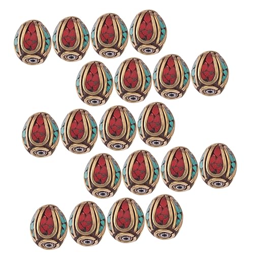 BELLIFFY 1 Satz Handgefertigte Buddha Spacer Perlen Im Tibetischen Stil Mit Loch Für Diy Schmuckherstellung Für Armbänder Und Dekorationen 20 Stück von BELLIFFY