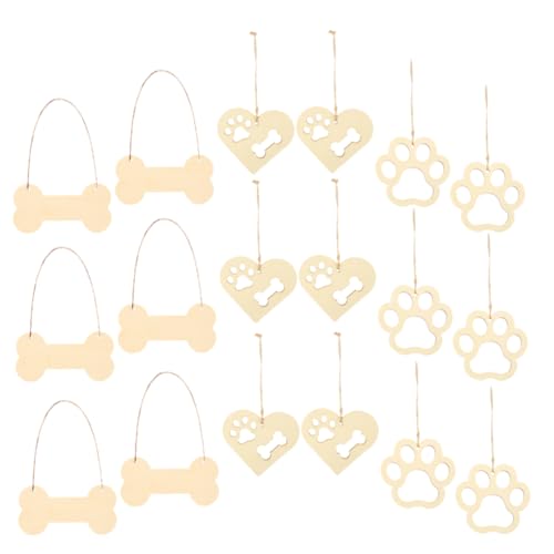 BELLIFFY 1 Set Knochenholzspäne, Unbehandelte Holzspäne, Unbehandeltes Holzhandwerk, Unbehandelte Holzausschnitte, Anhänger, DIY Handwerk, Holzrohlinge, DIY Holzscheiben, Unbehandelter von BELLIFFY