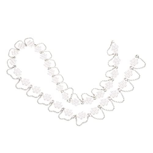 BELLIFFY 1 Strang Perlenblumen Stirnband Strass Zierkette Dekorativer Strassbesatz Strassbesatz Kristall Strasskette Strassketten Applikation Strasskettenbesatz von BELLIFFY
