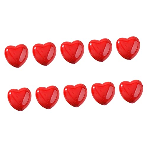 BELLIFFY 10 Stück DIY Herzperlen Herz Spacer Perlen Kunststoff für Schmuckherstellung Bastelaccessoires für Armbänder und Leuchtende Farben für Designs von BELLIFFY