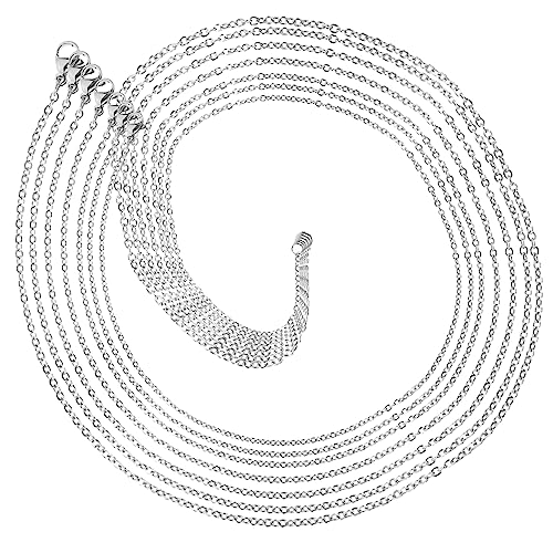 BELLIFFY 10 Stück Edelstahl Halskette, Edelstahl Gliederkette, Schmuckketten, Metallschmuckherstellungszubehör, Schmuckherstellungsketten, DIY Halskettenzubehör, DIY Schmuckkette BELLIFFY 10 Stück Edelstahl Halskette, Edelstahl Gliederkette, Schmuckketten, Metallschmuckherstellungszubehör, Schmuckherstellungsketten, DIY Halskettenzubehör, DIY Schmuckkette von BELLIFFY