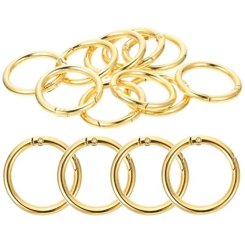 BELLIFFY 10 Stück Schlüsselanhänger Mit Federschnalle, Runder Schlüsselring, Geteilter Ring, Schlüsselanhänger, Basteln, Schlüsselanhänger, Flache Schlüsselringe, Geteilte Schlüsselringe, von BELLIFFY