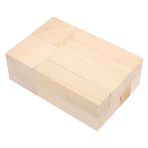 BELLIFFY 10 Stück Teiliges Bassholz Schnitzblöcke Weich Langlebig Glatt Holzklötzchen für Holzschnitzen und Basteln DIY für Anfänger und Erfahrene Handwerker von BELLIFFY