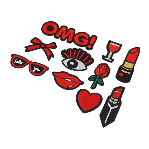 BELLIFFY 10 Stück Teiliges Besticktes DIY Aufnäher Selbstklebende Patch Sticker für Kleidung Taschen Schuhe Hüte Robust und Vielseitig zum Aufbügeln oder Aufnähen Farbenfrohe Cartoon von BELLIFFY