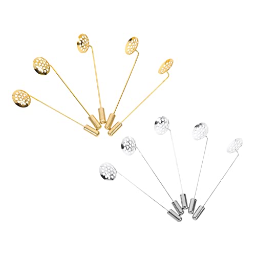 BELLIFFY 10 Stück Teiliges Broschennadeln aus Zinklegierung Runde Anstecknadeln mit Netz Design Langlebige DIY Schmuckzubehör für Anstecker Namensschilder Corsage und Handwerk BELLIFFY 10 Stück Teiliges Broschennadeln aus Zinklegierung Runde Anstecknadeln mit Netz Design Langlebige DIY Schmuckzubehör für Anstecker Namensschilder Corsage und Handwerk von BELLIFFY