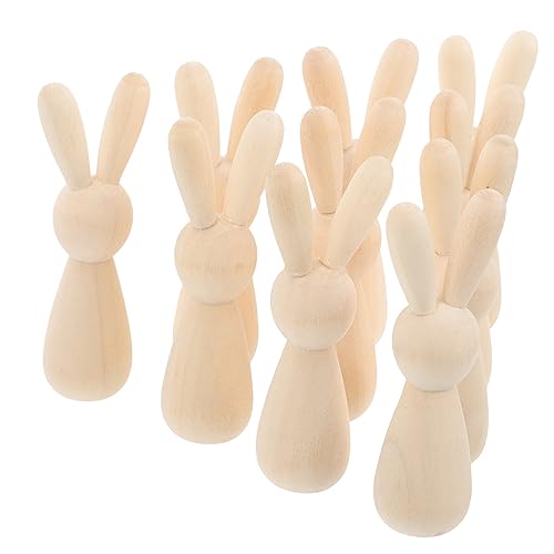 BELLIFFY 10 Stück Teiliges Holzhasen Figuren zum Bemalen Naturbelassene DIY Holzpuppen für Kreative und Wohnungsdekoration Schadstofffrei Handliche Fördert Feinmotorik und Fantasie BELLIFFY 10 Stück Teiliges Holzhasen Figuren zum Bemalen Naturbelassene DIY Holzpuppen für Kreative und Wohnungsdekoration Schadstofffrei Handliche Fördert Feinmotorik und Fantasie von BELLIFFY