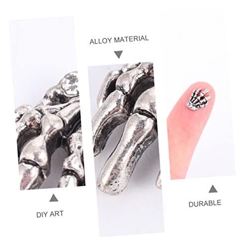 BELLIFFY 10 Stück Teiliges Nagelkunst Alloy Skelett Hand Nail Art Dekoration DIY Maniküre Zubehör Langlebig Modisch Halloween Nail Sticker Selbstklebend Nagelpiercing BELLIFFY 10 Stück Teiliges Nagelkunst Alloy Skelett Hand Nail Art Dekoration DIY Maniküre Zubehör Langlebig Modisch Halloween Nail Sticker Selbstklebend Nagelpiercing von BELLIFFY