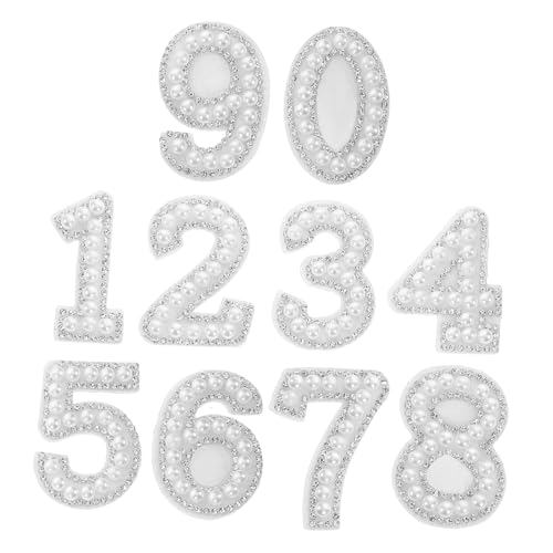 BELLIFFY 10 Stück Teiliges Zahlen Patches mit Imitationsperlen und Strass für DIY Selbstklebend für Handys Laptops Taschen und Kreative Bastelprojekte BELLIFFY 10 Stück Teiliges Zahlen Patches mit Imitationsperlen und Strass für DIY Selbstklebend für Handys Laptops Taschen und Kreative Bastelprojekte von BELLIFFY