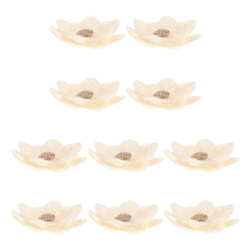 BELLIFFY 10 Stück handgefertigte Sackleinenblumen: Rustikale Blumen, künstliche Blumen für Zuhause, Hochzeit, Party, Dekoration, Basteln, Kränze, Fotografie-Requisite BELLIFFY 10 Stück handgefertigte Sackleinenblumen: Rustikale Blumen, künstliche Blumen für Zuhause, Hochzeit, Party, Dekoration, Basteln, Kränze, Fotografie-Requisite von BELLIFFY