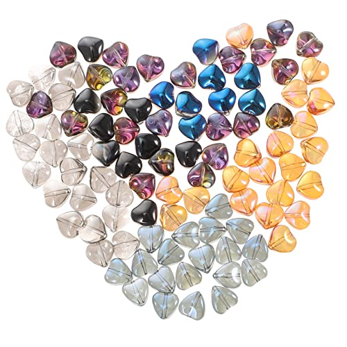 BELLIFFY 100 Stück Glaskristallperlen, Herz Glasperlen, Lose Glasperlen, Abstandshalter Zur Schmuckherstellung, Glasperlen Für Schmuck, Muttertagsperlen, Abstandsperlen Zur BELLIFFY 100 Stück Glaskristallperlen, Herz Glasperlen, Lose Glasperlen, Abstandshalter Zur Schmuckherstellung, Glasperlen Für Schmuck, Muttertagsperlen, Abstandsperlen Zur von BELLIFFY