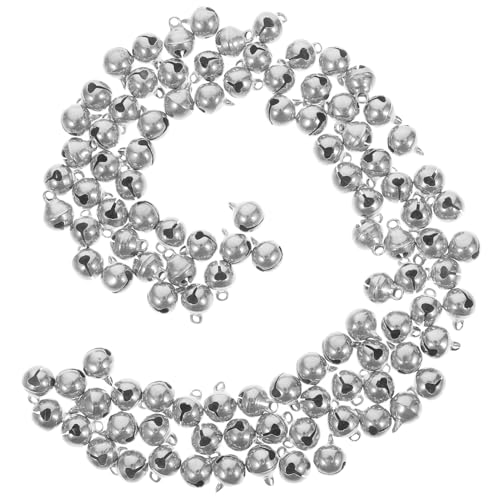 BELLIFFY 100 Stück Teiliges Mini Glöckchen Rostfreie DIY Schmuck Glocken Langlebige Weihnachtsdeko Basteln Zubehör für Armbänder Halsketten Fußkettchen Glänzende Kleine Glöckchen für von BELLIFFY