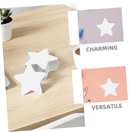 BELLIFFY 100 Stück Weiße Stern Papierausschnitte Beschreibbar Stabile Papiersterne für Pinnwand Vielseitig Einsetzbar für Klassenzimmer Büro und Bastelprojekte Moderne Dekoration von BELLIFFY