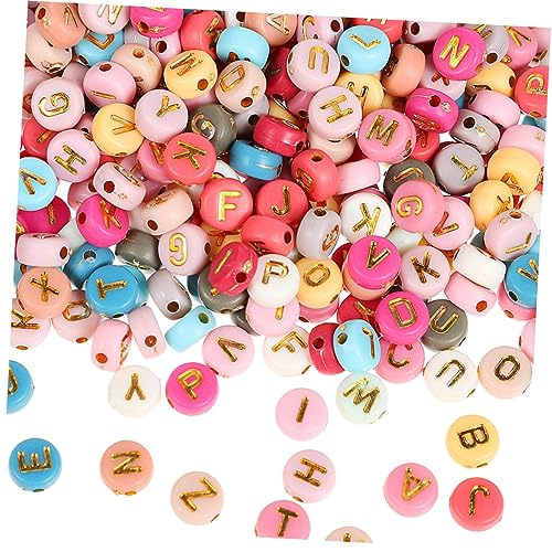 BELLIFFY 1000 Stück Englische Alphabete, Einzelne Buchstabenperlen, Buchstabenperlen, Abstandsperlen Zur Schmuckherstellung, Schmuck Quetschperlen, Schmuckherstellungsperlen, Armband, von BELLIFFY
