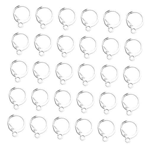 BELLIFFY 100Stücke Runde Ohrringhaken DIY Schmuckzubehör für Ohrringe Glänzende Silberfarbe für Basteln und Schmuckherstellung BELLIFFY 100Stücke Runde Ohrringhaken DIY Schmuckzubehör für Ohrringe Glänzende Silberfarbe für Basteln und Schmuckherstellung von BELLIFFY