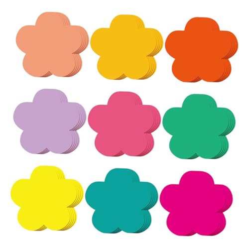 BELLIFFY 108 Stück Teiliges Farbenfrohes Blumen Karton Robuste Papierblumen für Pinnwand Vielseitige Klassenzimmer Deko Wiederverwendbar Einfache Anwendung Lebendige Farben für Frühling und von BELLIFFY