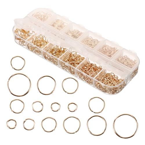 BELLIFFY 1200 Stück Spaltringe Für Halskettenverschlüsse, Offene Biegeringe, Mehrzweck Biegeringe, Biegeringe Zur Schmuckherstellung, Biegeringe Für DIY Schmuckherstellungsmaterialien, von BELLIFFY