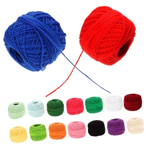 BELLIFFY 16 Rollen Farben Stickgarn Buntes Nähgarn für Handstickerei Kreuzstich DIY Handarbeit Zubehör Langlebig und Verschleißfest für Nähmaschinen und Stoffe von BELLIFFY