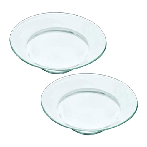 BELLIFFY 2 Stück Ersatzschale für Wachswärmer Glas wachsschmelzteller Transparent Pflegeleicht Schützend für Aromalampen und Duftöle Wiederverwendbar Dekorativ und Praktisch von BELLIFFY