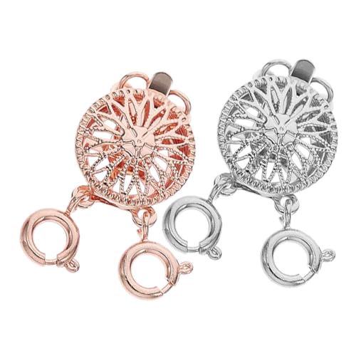 BELLIFFY 2 Stück Teiliges Schmuckverbinder Leichte Kompakte Verschlüsse für Mehrlagige Halsketten und Armbänder für DIY Schmuckherstellung und Kettenverlängerung Geeignet für von BELLIFFY