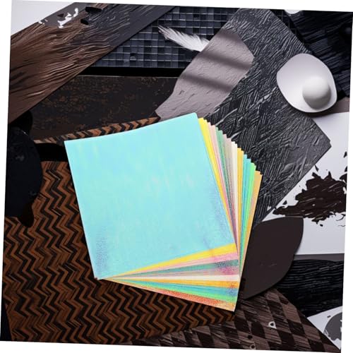 BELLIFFY 20 Blatt Glänzendes Origamipapier Pearlescent Bastelpapier mit Glitzereffekt Farbiges Faltpapier für DIY Bastelprojekte und Erwachsene für Origami Scrapbooking und Dekorationen von BELLIFFY