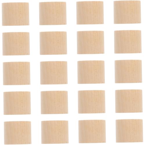 BELLIFFY 20 Stück Blockholzzylinder Zum Basteln, Holzbrett Zum Basteln, Holzhandwerk, Holzhandwerkszylinder, Unbehandeltes Holz von BELLIFFY
