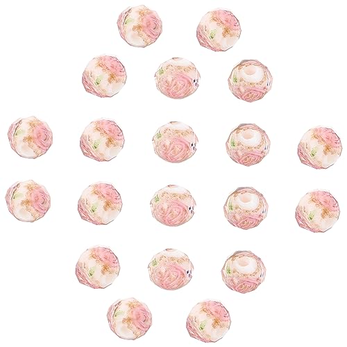 BELLIFFY 20 Stück Glasperlen Bastelperlen Glas-abstandshalter Für Handarbeiten Lose Perlen Blumenperlen Für Schmuckherstellung BELLIFFY 20 Stück Glasperlen Bastelperlen Glas-abstandshalter Für Handarbeiten Lose Perlen Blumenperlen Für Schmuckherstellung von BELLIFFY