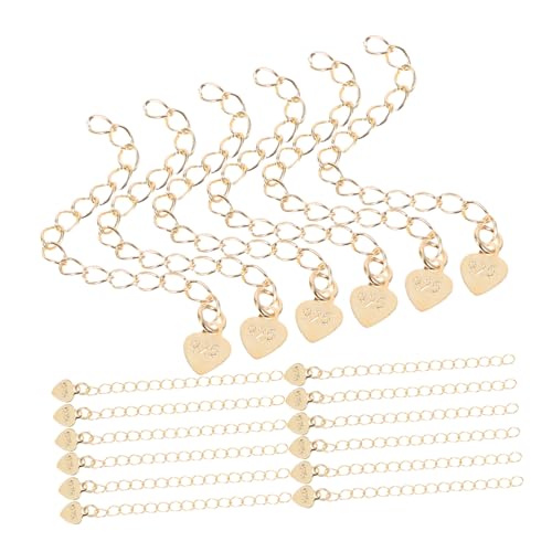 BELLIFFY 20 Stück Schmuckerweiterungsketten mit Herzanhängern für Diy Armbänder und Fußkettchen Bastelbedarf für Schmuckherstellung BELLIFFY 20 Stück Schmuckerweiterungsketten mit Herzanhängern für Diy Armbänder und Fußkettchen Bastelbedarf für Schmuckherstellung von BELLIFFY