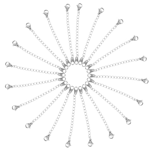 BELLIFFY 20 Stück Teiliges Edelstahl Schmuckverlängerungsketten mit Karabinerverschluss Rostfrei Langlebig für Halsketten und Armbänder zum Reparieren und Verlängern von Schmuckstücken BELLIFFY 20 Stück Teiliges Edelstahl Schmuckverlängerungsketten mit Karabinerverschluss Rostfrei Langlebig für Halsketten und Armbänder zum Reparieren und Verlängern von Schmuckstücken von BELLIFFY