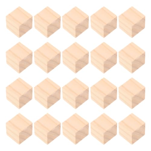 BELLIFFY 20 Stück Teiliges Kleine Quadratische Holzklötze Natürliche Unbehandelte Holzbausteine zum Basteln Bemalen Stapeln und DIY modellbau für Kreative und Heimdekoration BELLIFFY 20 Stück Teiliges Kleine Quadratische Holzklötze Natürliche Unbehandelte Holzbausteine zum Basteln Bemalen Stapeln und DIY modellbau für Kreative und Heimdekoration von BELLIFFY