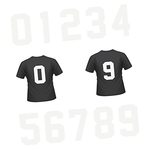 BELLIFFY 20 Stück Wärmetransfers Für T Shirts, Aufbügler Mit Kleinen Zahlen, Aufnäher Mit Wärmetransfer, Kleine Aufbügler Mit Zahlen, Aufbügler Mit Trikotnummern, Aufbügler Für Schürzen von BELLIFFY