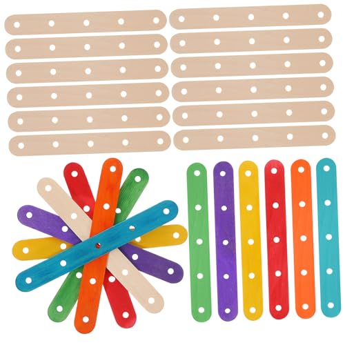 BELLIFFY 200 Stk. Teiliges Bunte Eisstiele zum Basteln mit Löchern Naturfarbene Farbige Holzstäbchen Leichte Kindgerechte Craft Sticks für DIY Kunstprojekte und Partydeko BELLIFFY 200 Stk. Teiliges Bunte Eisstiele zum Basteln mit Löchern Naturfarbene Farbige Holzstäbchen Leichte Kindgerechte Craft Sticks für DIY Kunstprojekte und Partydeko von BELLIFFY