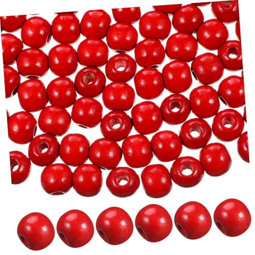 BELLIFFY 200 Stück Große Loch Holzperlen Rot Rund Glatt Bulk Pack Schmuck Bastelperlen für DIY Schmuckherstellung und Vielseitige Handwerksprojekte BELLIFFY 200 Stück Große Loch Holzperlen Rot Rund Glatt Bulk Pack Schmuck Bastelperlen für DIY Schmuckherstellung und Vielseitige Handwerksprojekte von BELLIFFY