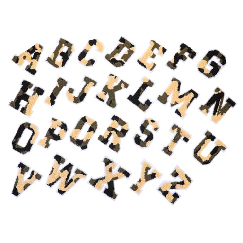BELLIFFY 26 Stück Buchstaben Patch, Stickpatch, Buchstaben, Aufbügler, Buchstaben Zum Aufbügeln, Buchstaben Für Rucksack, Aufbügler, Buchstaben Zum Aufbügeln, Stickbuchstaben, Stoffflicken von BELLIFFY