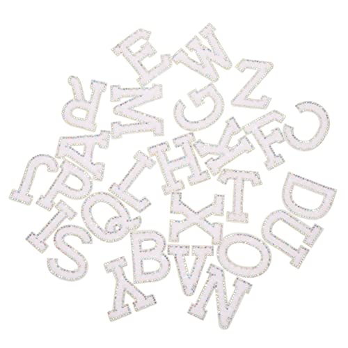BELLIFFY 26 Stück Glitzer Patches für Diy Kleidung Selbstklebende Applikationen Alphabetische Stoffaufnäher für Bastelideen und Dekoration von Textilien BELLIFFY 26 Stück Glitzer Patches für Diy Kleidung Selbstklebende Applikationen Alphabetische Stoffaufnäher für Bastelideen und Dekoration von Textilien von BELLIFFY