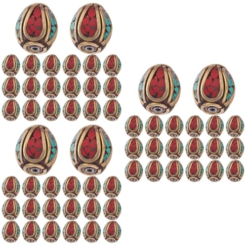 BELLIFFY 3 Sätze Nepal Handmade Buddha Perlen Messing Spacer Perlen Für Diy Schmuckherstellung Für Buddhismus Glaubende Und Kreative Projekte 20 Stück * 3 von BELLIFFY