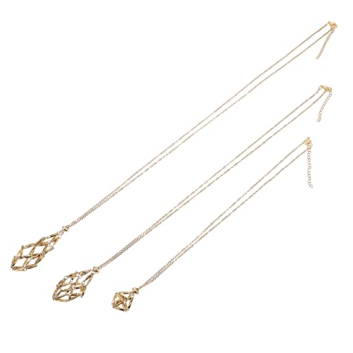 BELLIFFY 3 Stück Kristallhalter Für, Edelsteinkäfig-anhänger, Leerer Steinhalter, Ersatz, Handgefertigte Halskette, Kordelanhänger Für Schmuck, Diy, Damen BELLIFFY 3 Stück Kristallhalter Für, Edelsteinkäfig-anhänger, Leerer Steinhalter, Ersatz, Handgefertigte Halskette, Kordelanhänger Für Schmuck, Diy, Damen von BELLIFFY