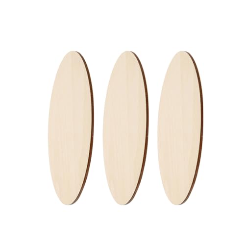 BELLIFFY 3 Stück Runde Holzscheiben zum Basteln Unbehandelte Holzbretter aus Stabilem Naturholz DIY Holzplättchen für Malerei Scrapbooking und Dekoration von BELLIFFY