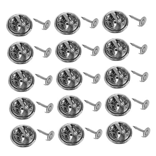 BELLIFFY 30 Sätze Teiliges Metall Pin Back Butterfly Clips für Broschen DIY Zubehör Stabile Sicherheitsverschlüsse Vielseitig Einsetzbar für Anstecknadeln Schmuck und Abzeichen von BELLIFFY