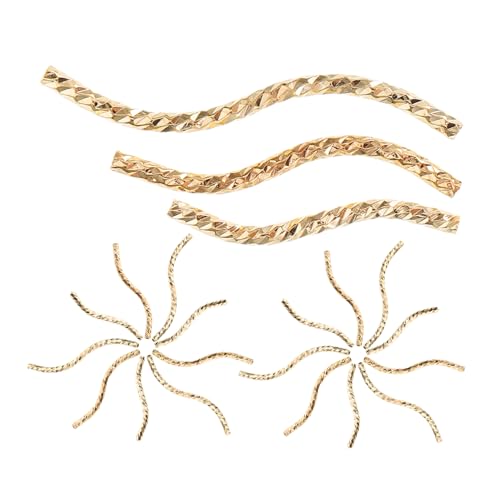 BELLIFFY 30 Stück Gebogene Nudelperlen: Messingröhren-abstandshalterperlen, Lange Gebogene Röhren, Diy-armband, Halskette, Schmuckherstellung, Zubehörteile BELLIFFY 30 Stück Gebogene Nudelperlen: Messingröhren-abstandshalterperlen, Lange Gebogene Röhren, Diy-armband, Halskette, Schmuckherstellung, Zubehörteile von BELLIFFY