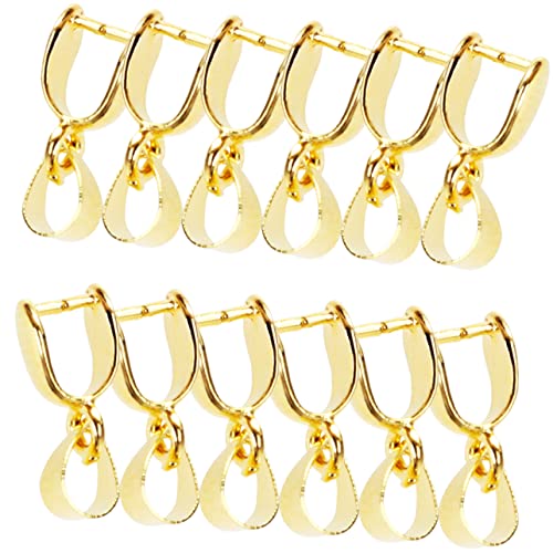 BELLIFFY 30 Stück Teiliges DIY Schmuckzubehör Pinch Bails Anhängerverbinder aus Langlebiger Goldfarbene Kettenverschlüsse für Halsketten Armbänder Handgefertigte Schmuckherstellung von BELLIFFY