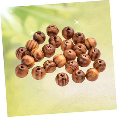 BELLIFFY 300 Stück Natürliche Gemusterte Kiefernholz Perlen DIY Schmuck Zubehör für Armbänder Halsketten Bastelperlen Holzperlen für Handwerk und Dekoration von BELLIFFY