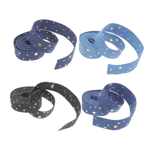 BELLIFFY 4 Rollen Denim Band mit Goldenen Sternen für Diy Projekte von Kleidung Verpacken und Dekorationen Strapazierfähiges Material für Vielseitige Anwendungen BELLIFFY 4 Rollen Denim Band mit Goldenen Sternen für Diy Projekte von Kleidung Verpacken und Dekorationen Strapazierfähiges Material für Vielseitige Anwendungen von BELLIFFY