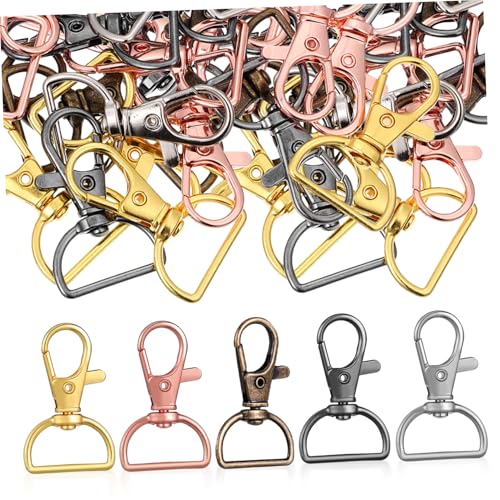 BELLIFFY 40 Stück Teiliges Metallhaken Clips D Ringe Schlüsselanhänger Drehbare Karabiner in Farben Zinklegierung Robust Langlebig Für DIY Schlüsselbund Zubehör BELLIFFY 40 Stück Teiliges Metallhaken Clips D Ringe Schlüsselanhänger Drehbare Karabiner in Farben Zinklegierung Robust Langlebig Für DIY Schlüsselbund Zubehör von BELLIFFY
