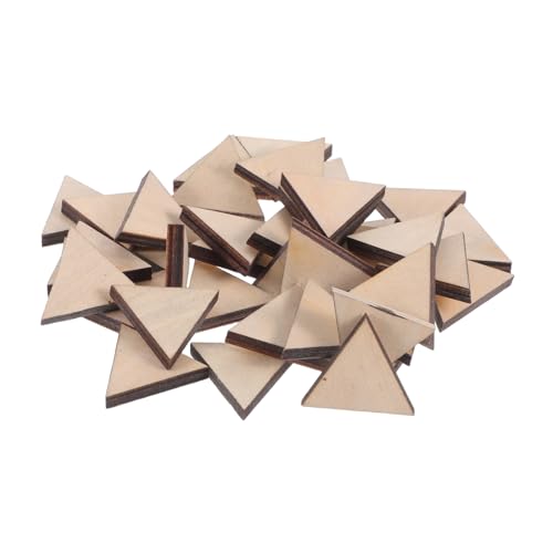 BELLIFFY 40 Stück Teiliges Unvollendete Holzdreiecke für DIY Bastelprojekte Natürliche Holzformen für Heim Büro und Gewerbedekoration mit Modernem Geometrischem Design von BELLIFFY