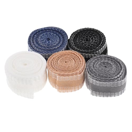 BELLIFFY 5 Rollen Selbstklebendes Jeans Saumband Farben zum Kürzen Hosen Saumband Ohne Nähen Flexible Waschfest für DIY Hosen Säume Kleidungsstücke von BELLIFFY