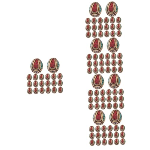 BELLIFFY 5 Sätze Buddha Spacer Beads Messing Mit Türkis Nepal Stil Diy Schmuckperlen Für Armbänder Und Mehr Leicht Und Hautfreundlich 20 Stück * 5 von BELLIFFY