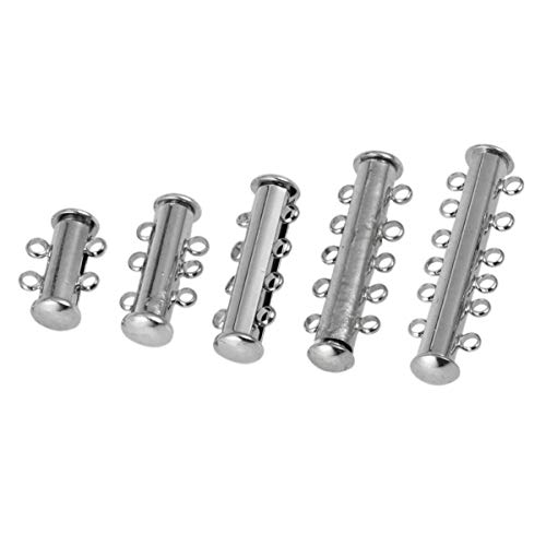 BELLIFFY 5 Stück Magnetverschluss für Schmuckherstellung Silberne Mehrstrang Rutschverriegelung für und Armbänder DIY Schmuckzubehör für Kreative Designs BELLIFFY 5 Stück Magnetverschluss für Schmuckherstellung Silberne Mehrstrang Rutschverriegelung für und Armbänder DIY Schmuckzubehör für Kreative Designs von BELLIFFY